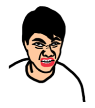 Person of an interesting expression sticker #6398041