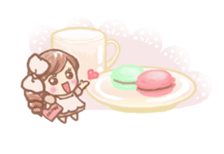 Fluffy Fairy of macaroons color sticker #6400052