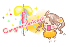 Fluffy Fairy of macaroons color sticker #6400070