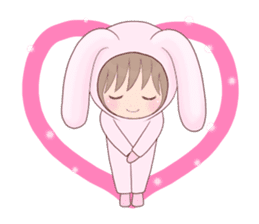 Costume of rabbit. ~English~ sticker #6400650