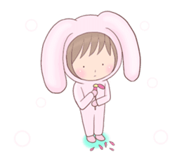 Costume of rabbit. ~English~ sticker #6400667