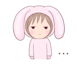 Costume of rabbit. ~English~ sticker #6400674