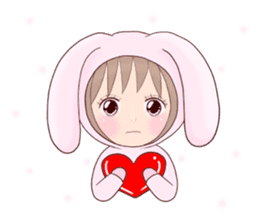 Costume of rabbit. ~English~ sticker #6400676