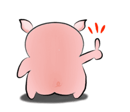 Big eyebrow pig sticker #6402825