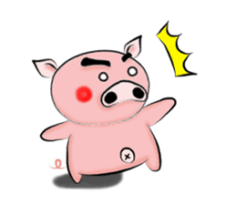 Big eyebrow pig sticker #6402829