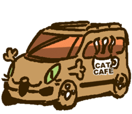 Japanese Cosplay Cat, Russianblue ver.L sticker #6403520