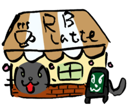 Japanese Cosplay Cat, Russianblue ver.L sticker #6403536