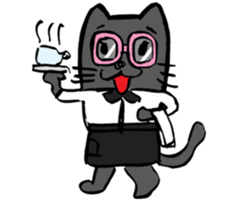 Japanese Cosplay Cat, Russianblue ver.L sticker #6403549