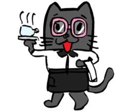 Japanese Cosplay Cat, Russianblue ver.L sticker #6403549