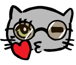 Japanese Cosplay Cat, Russianblue ver.L sticker #6403550