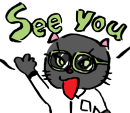 Japanese Cosplay Cat, Russianblue ver.L sticker #6403555