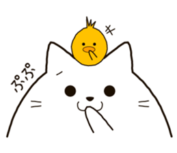 cat and chick! sticker #6404680