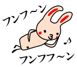 Selfish beige rabbit sticker #6404800
