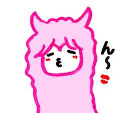 Alpaca girl sticker #6404939