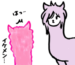 Alpaca girl sticker #6404956