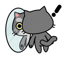 Small black cat Tin-Tin (V.1.0) sticker #6405282