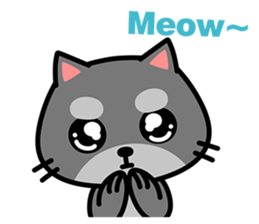 Small black cat Tin-Tin (V.1.0) sticker #6405286