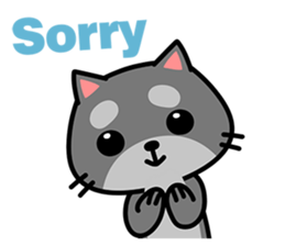 Small black cat Tin-Tin (V.1.0) sticker #6405315