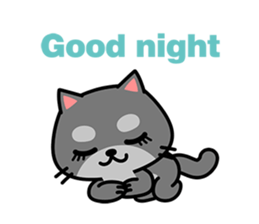 Small black cat Tin-Tin (V.1.0) sticker #6405318