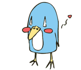 Cartoon blue penguin sticker #6405960