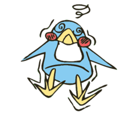 Cartoon blue penguin sticker #6405962