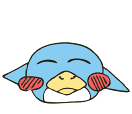 Cartoon blue penguin sticker #6405965