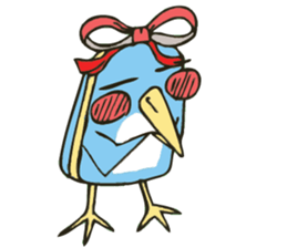 Cartoon blue penguin sticker #6405966