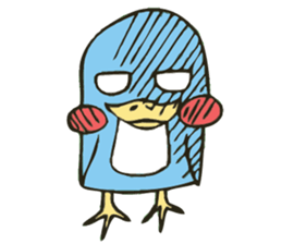 Cartoon blue penguin sticker #6405969