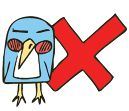Cartoon blue penguin sticker #6405970