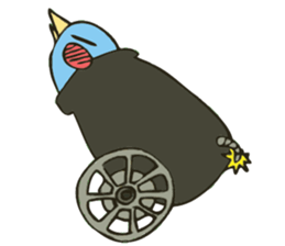 Cartoon blue penguin sticker #6405971