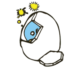 Cartoon blue penguin sticker #6405985