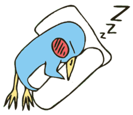 Cartoon blue penguin sticker #6405986