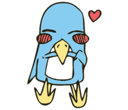 Cartoon blue penguin sticker #6405987