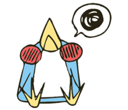 Cartoon blue penguin sticker #6405988