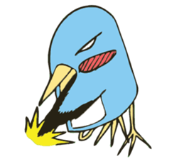 Cartoon blue penguin sticker #6405989
