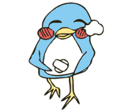 Cartoon blue penguin sticker #6405991