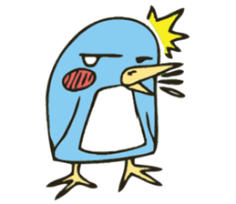 Cartoon blue penguin sticker #6405992