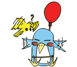 Cartoon blue penguin sticker #6405994