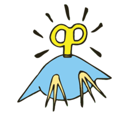 Cartoon blue penguin sticker #6405997