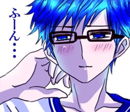 dear brother naoki.He's in glasses.Part2 sticker #6406686