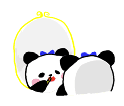 The love panda@/ sticker #6408143