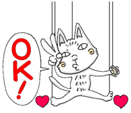 Puppet cat sticker #6408337