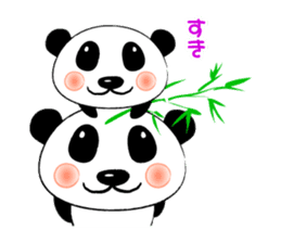 Cat *3 chick (one's own pace) panda sticker #6408805