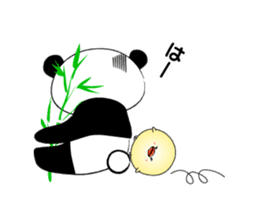 Cat *3 chick (one's own pace) panda sticker #6408807
