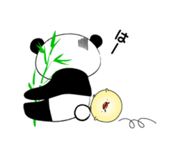 Cat *3 chick (one's own pace) panda sticker #6408807