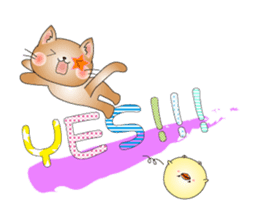 Cat *3 chick (one's own pace) panda sticker #6408809