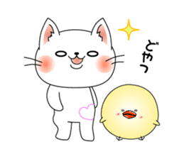 Cat *3 chick (one's own pace) panda sticker #6408812