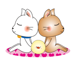 Cat *3 chick (one's own pace) panda sticker #6408813