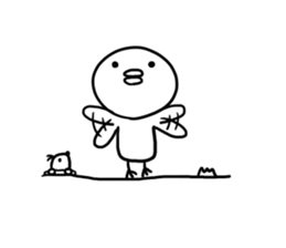 Ennui white bird sticker #6409560