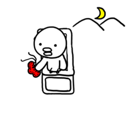 Ennui white bird sticker #6409565